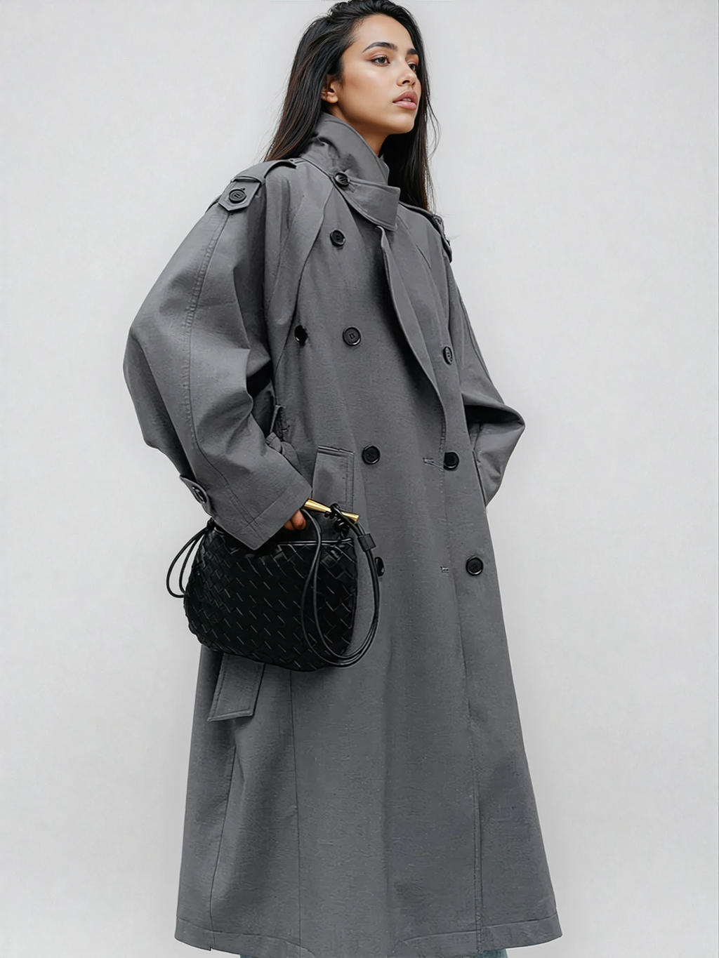 Women's Oversized Long Trench Coat