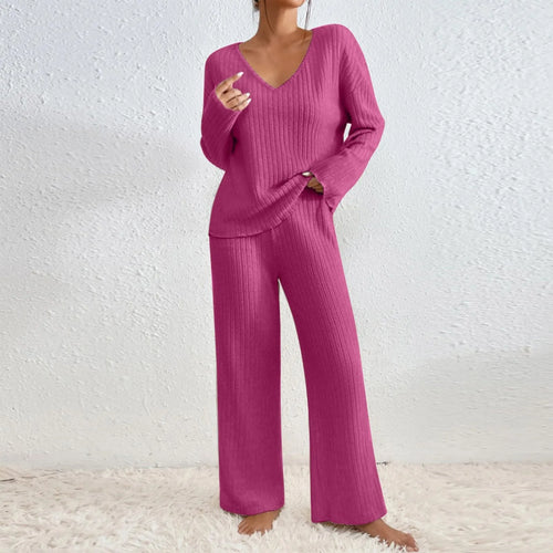 Evangeline Ribbed Knit Lounge Set