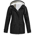 Women's Water and Windproof Fleece-Lined Jacket With Hood