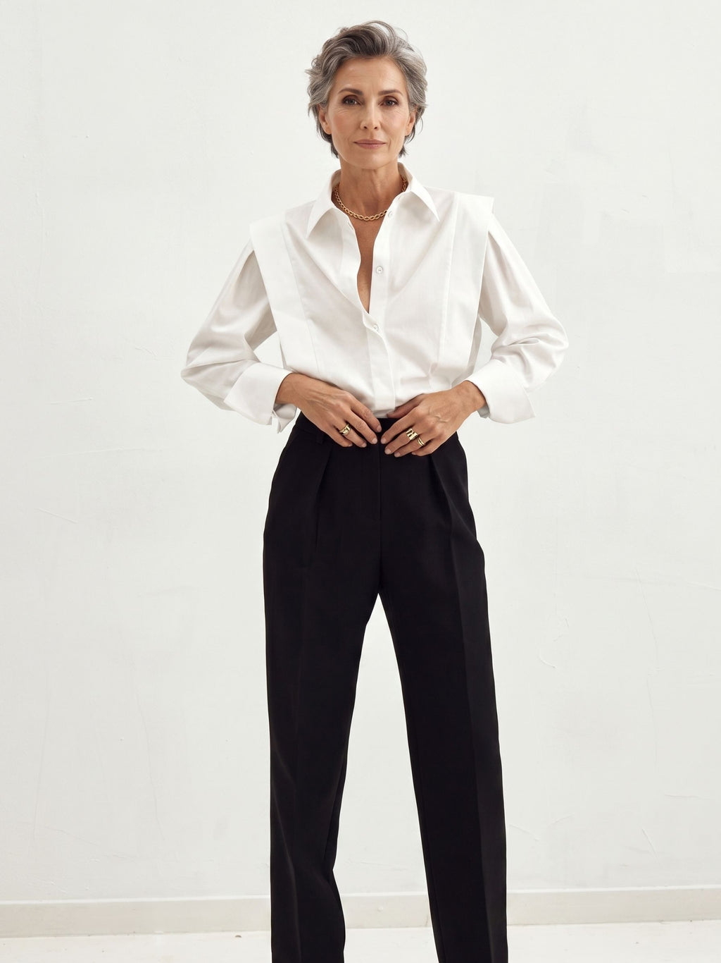 Women's Button Down Square Shirt