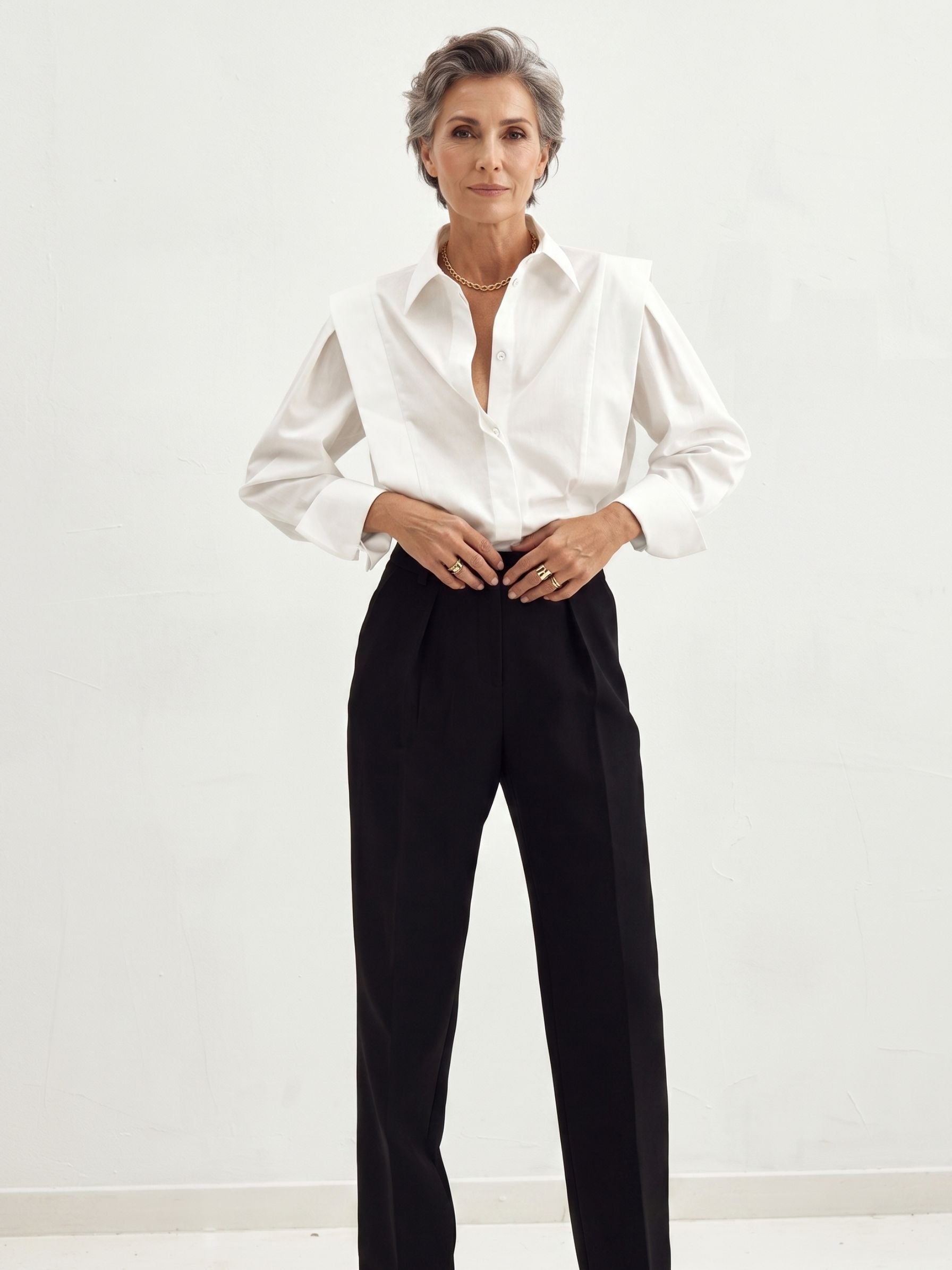 Women's Button Down Square Shirt