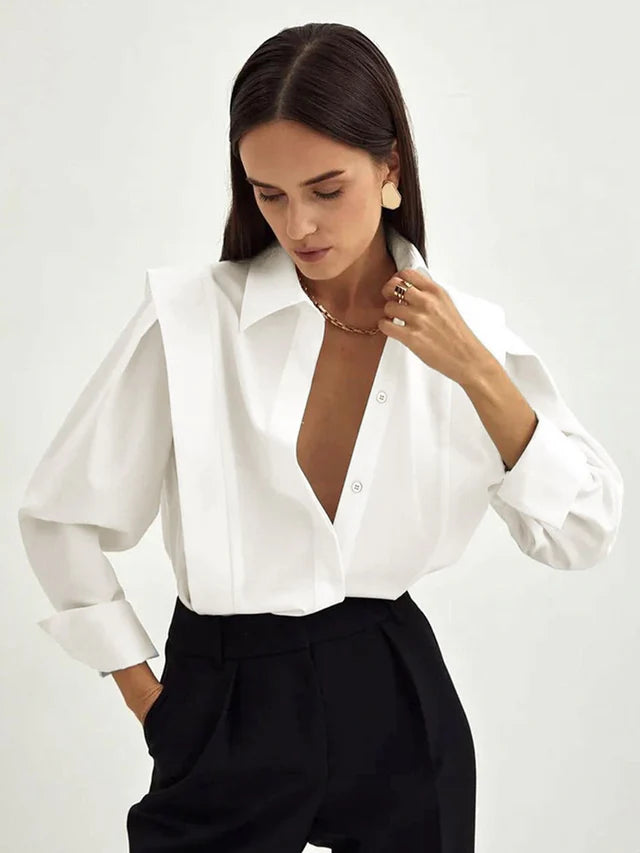 Women's Button Down Square Shirt