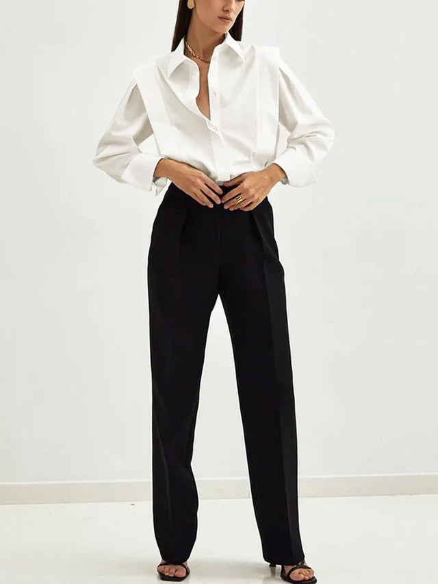 Women's Button Down Square Shirt