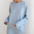Women's Oversized Crewneck Knit Sweater