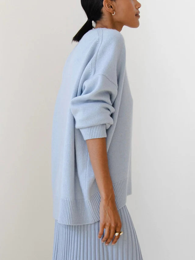 Women's Oversized Crewneck Knit Sweater