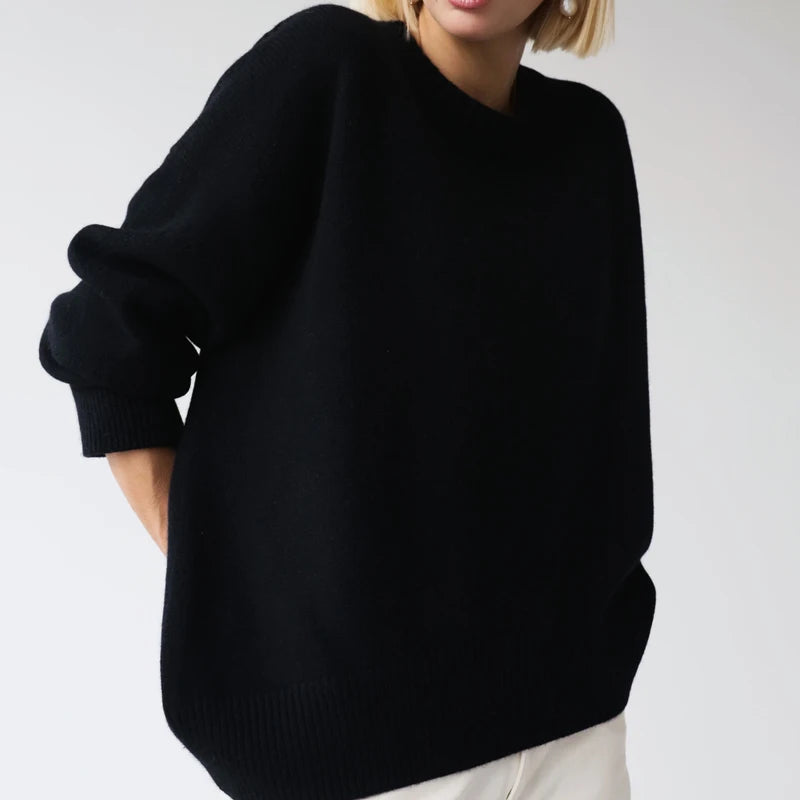 Women's Oversized Crewneck Knit Sweater