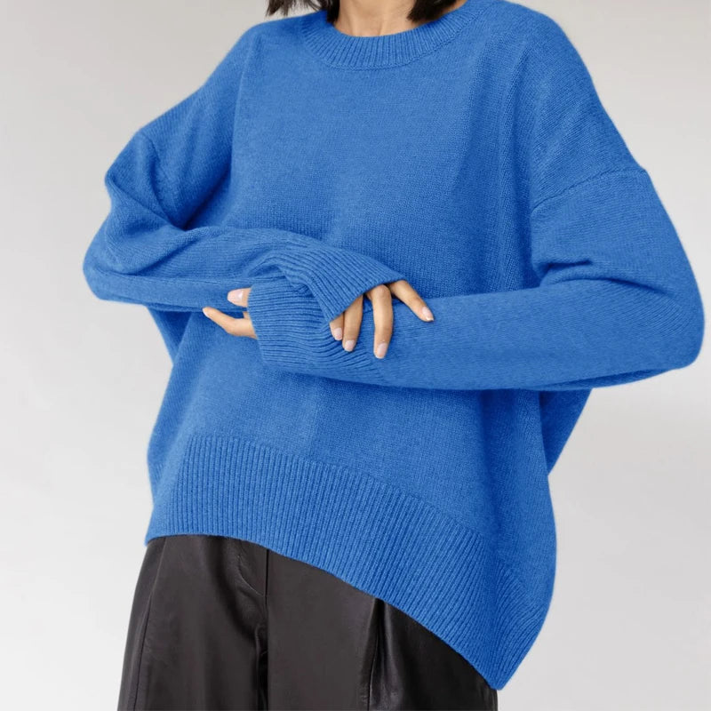 Women's Oversized Crewneck Knit Sweater