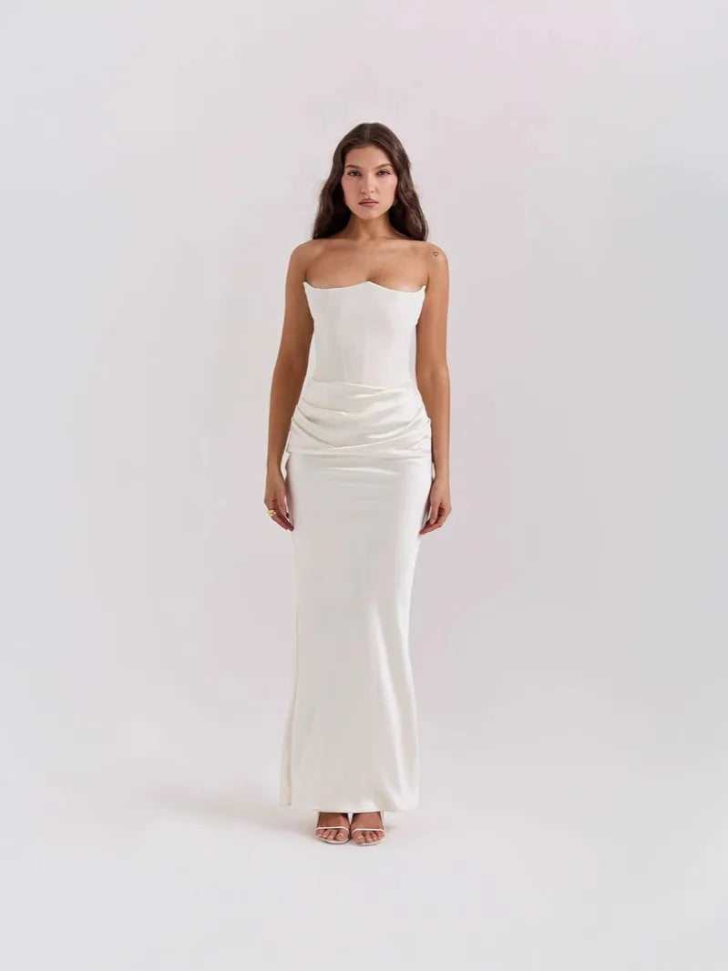 Women's Strapless Corset Maxi Dress Mia
