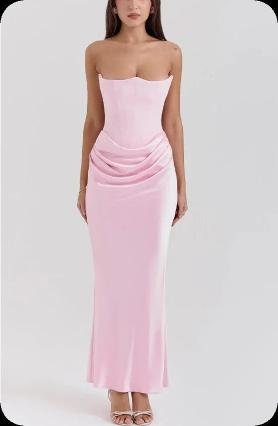 Women's Strapless Corset Maxi Dress Mia
